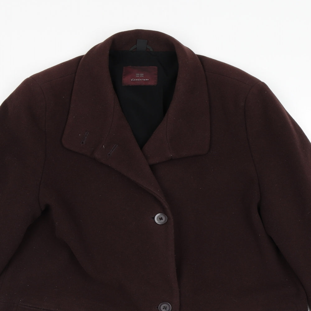 Elementary Womens Red   Overcoat Coat Size 14