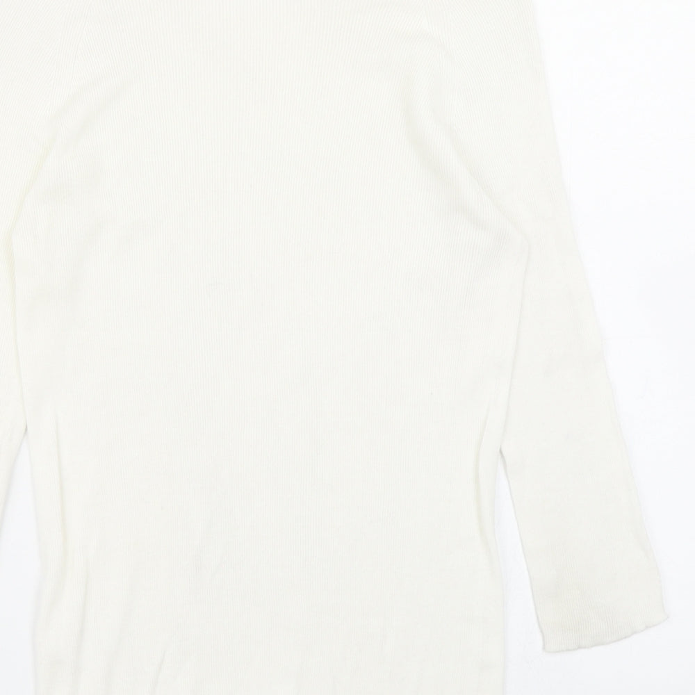 Karen Millen Womens White  Knit Pullover Jumper Size XS
