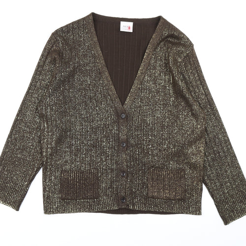 NEXT Womens Brown  Knit Cardigan Jumper Size 18