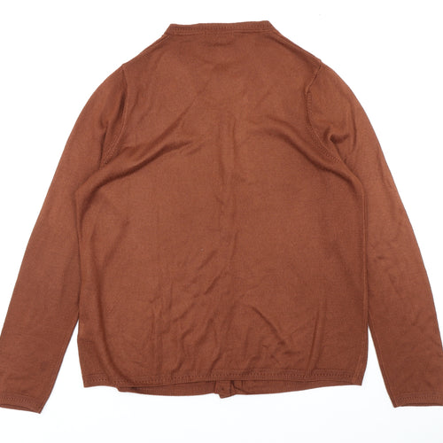Classic Womens Brown  Knit Cardigan Jumper Size 16