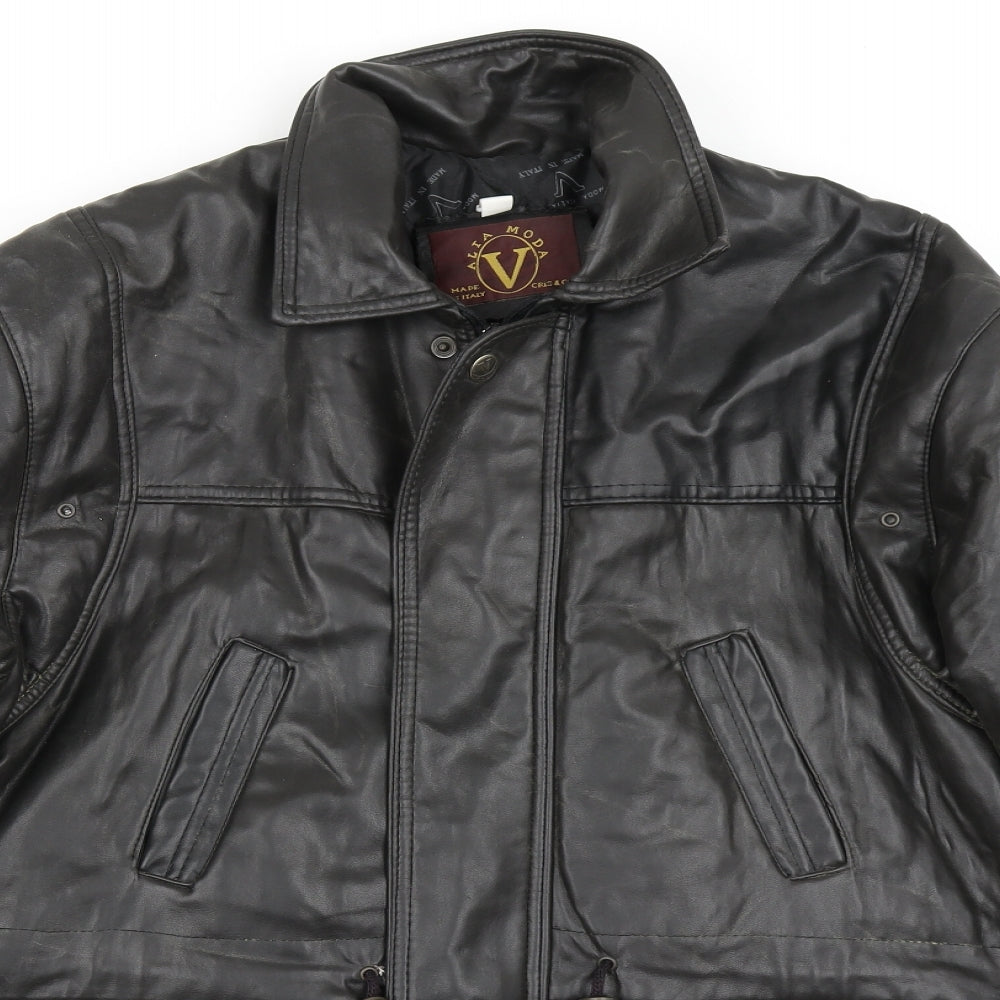 Alia Moda Mens Black   Jacket Coat Size M
