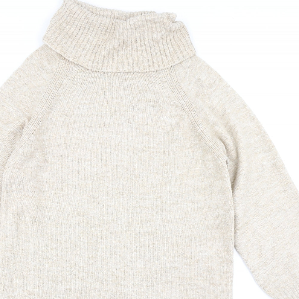 F&F Womens Beige  Knit Jumper Dress  Size 10