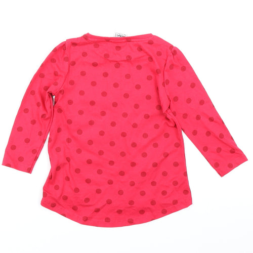 Disney Girls Red Polka Dot  Basic T-Shirt Size 12-18 Months  - Minnie Mouse