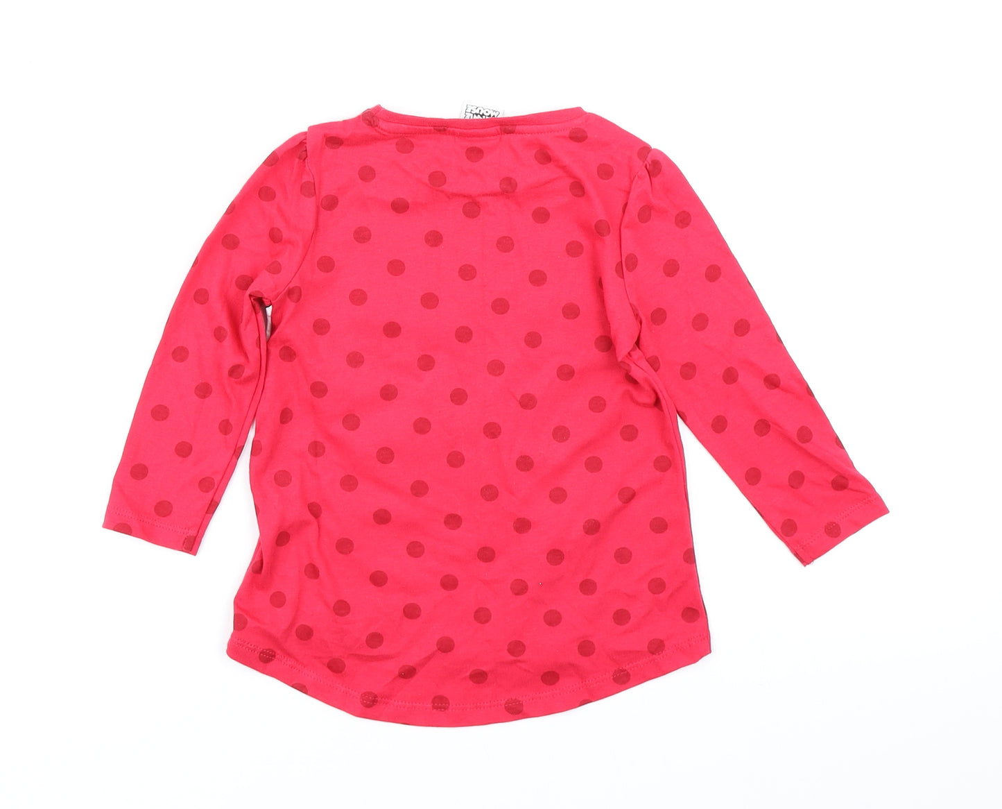 Disney Girls Red Polka Dot  Basic T-Shirt Size 12-18 Months  - Minnie Mouse