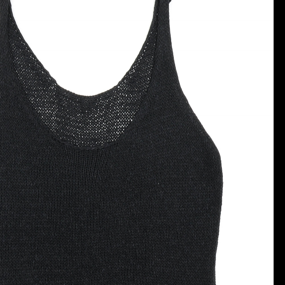 NEXT Womens Black  Knit Vest Jumper Size 12