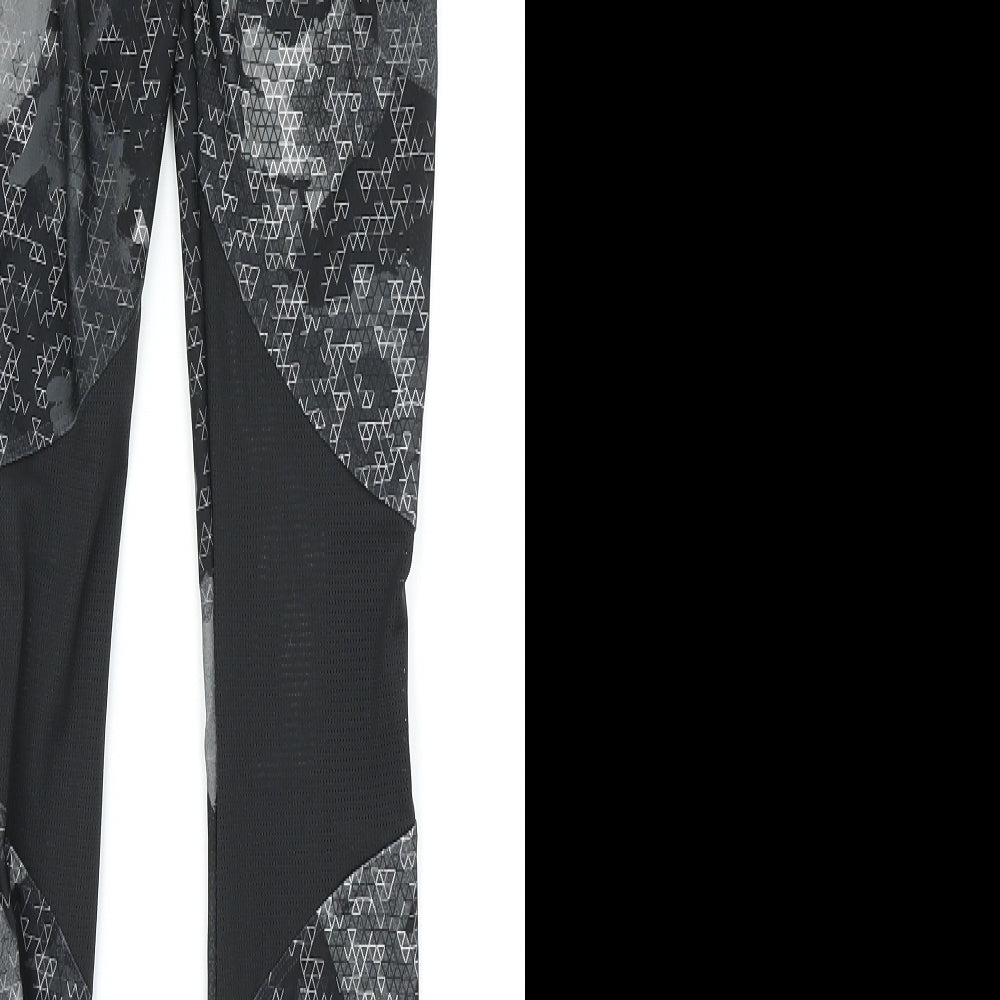 DECATHLON Womens Beige Geometric  Compression Leggings Size 2XS L31 in
