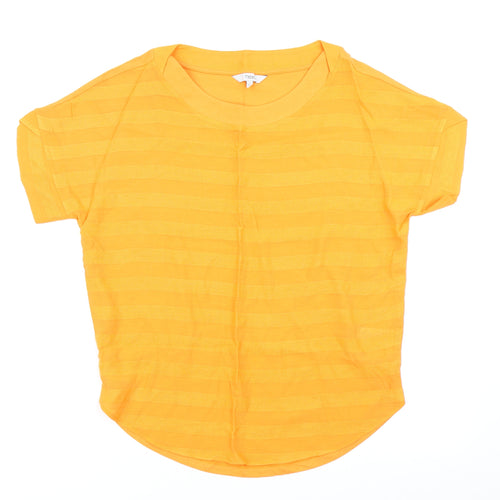 NEXT Womens Orange Striped  Basic T-Shirt Size 10