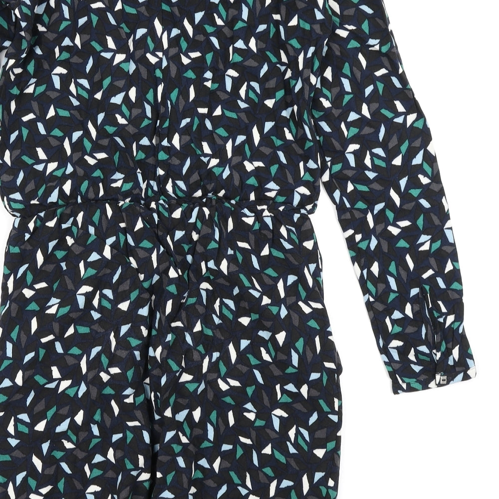 EDC Womens Black Geometric  Skater Dress  Size 10