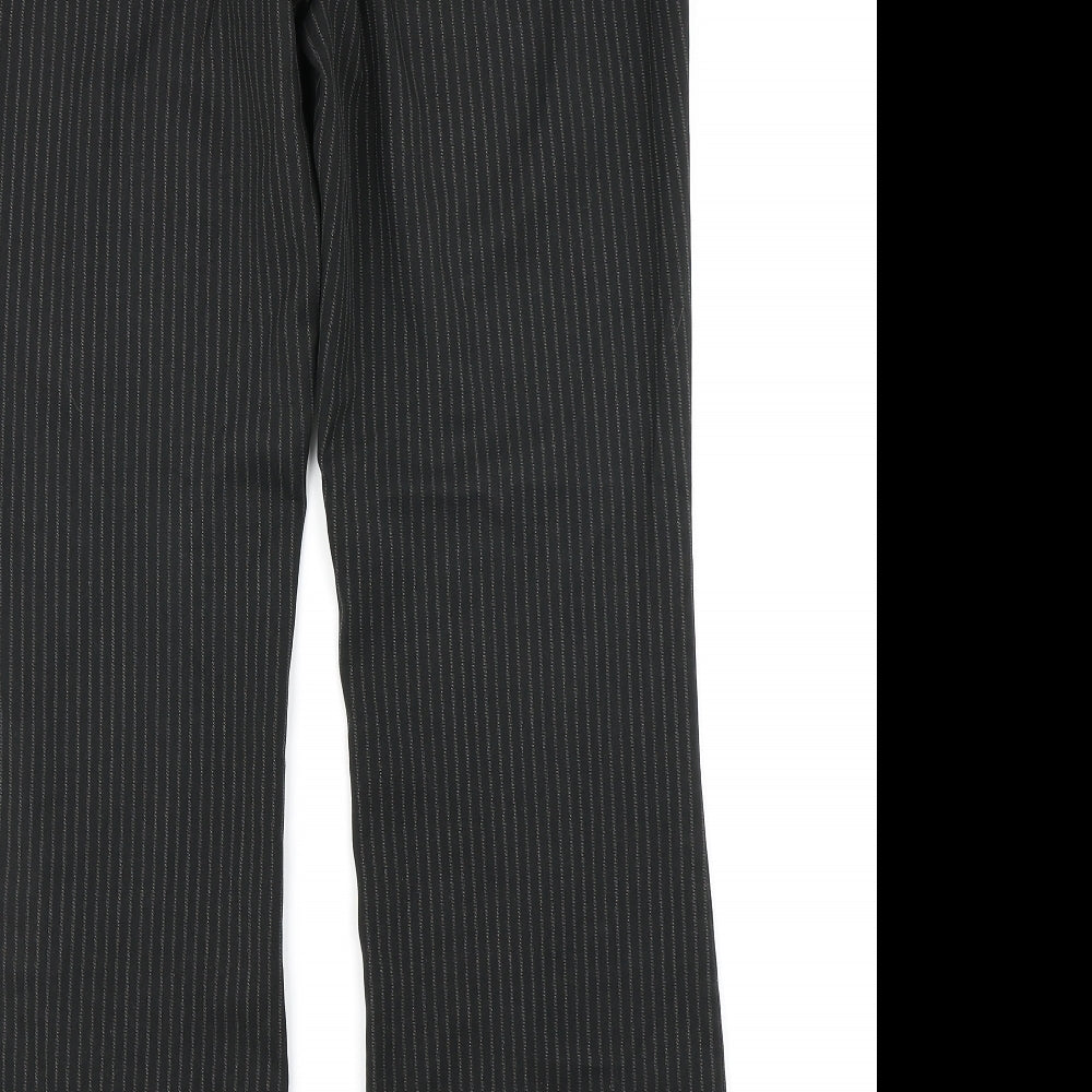 NEXT Womens Black Striped  Trousers  Size 12 L27 in