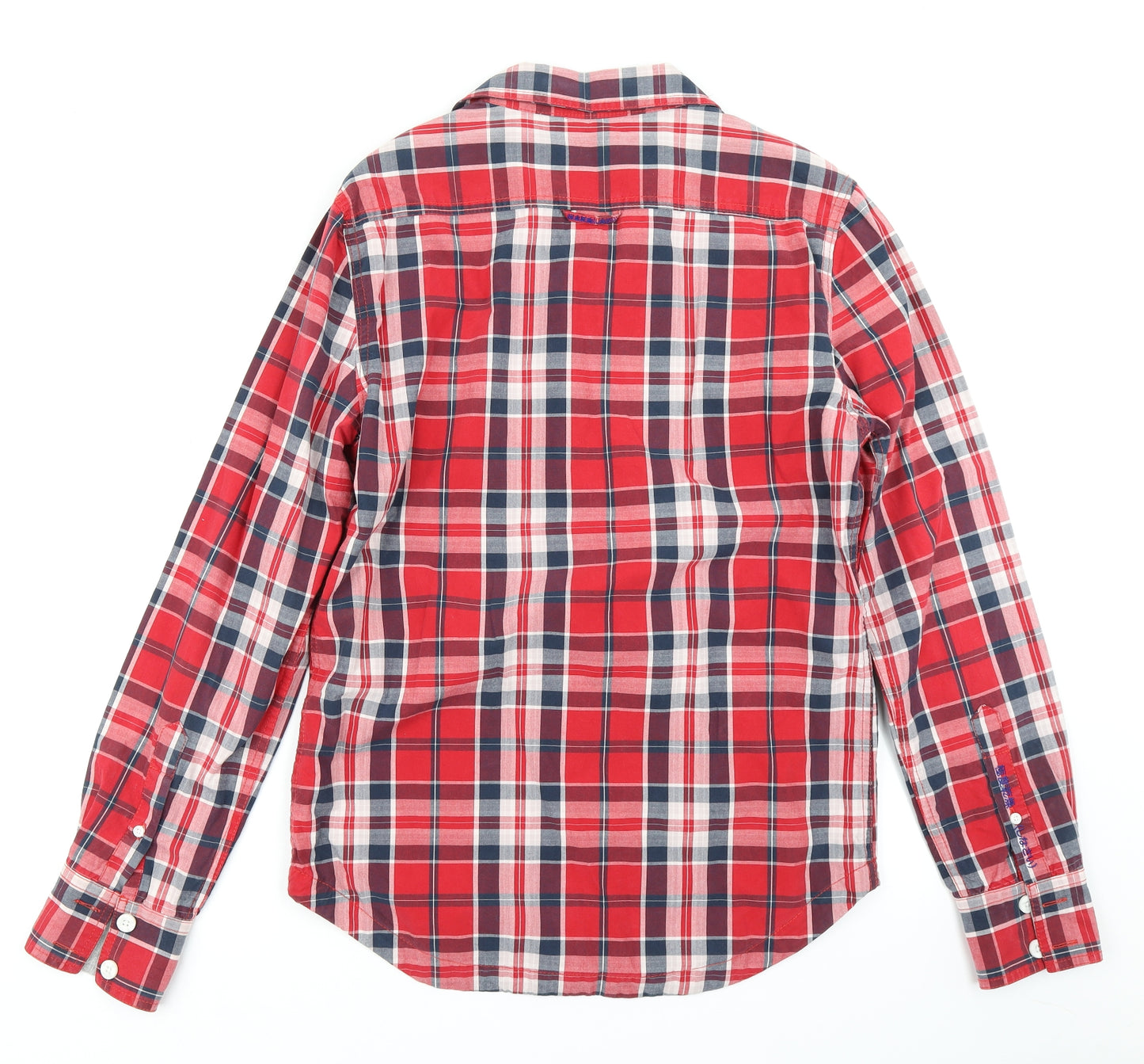 Superdry Mens Red Plaid   Button-Up Size M