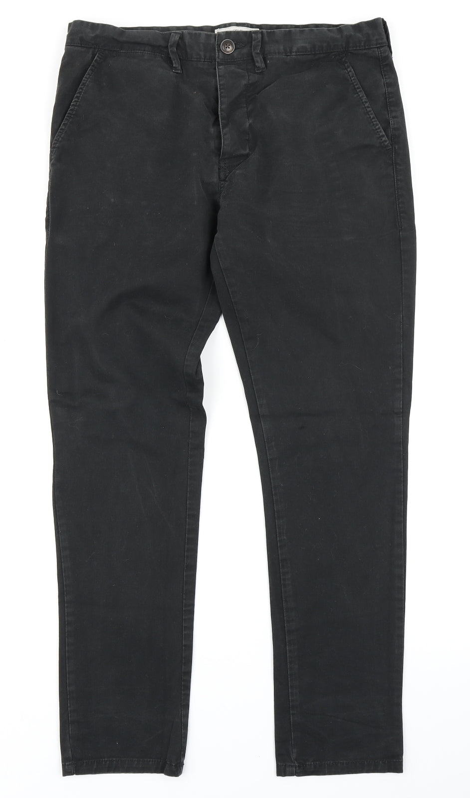 NEXT Mens Black   Chino Trousers Size 32 in L28 in