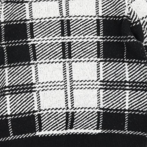 Pep & Co Womens Black Check  Pullover Jumper Size L