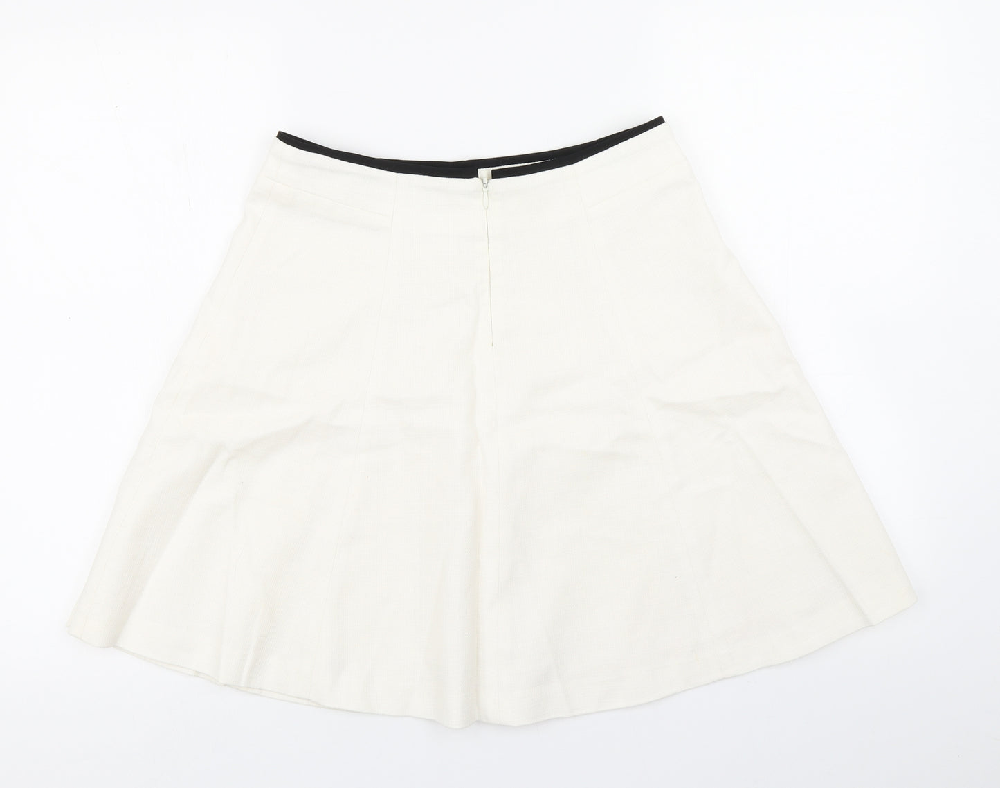 Zara Womens White   Flare Skirt Size M