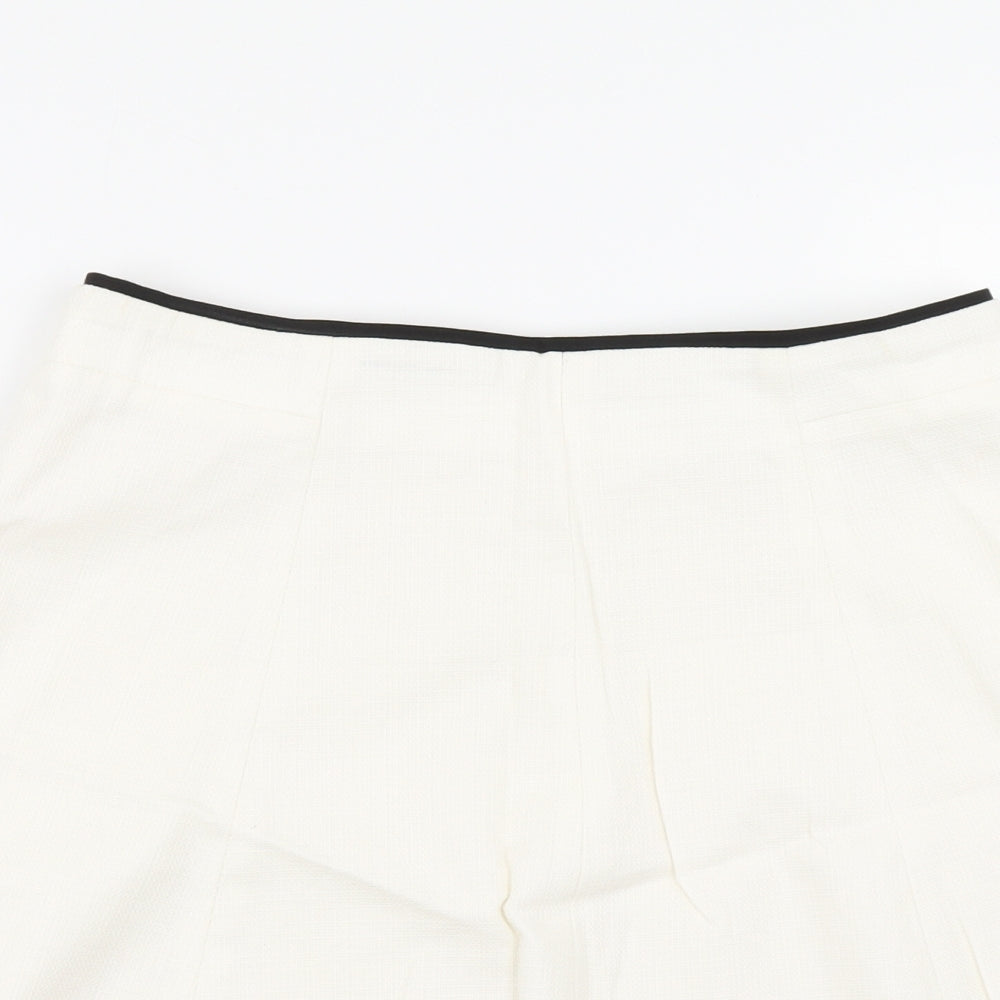 Zara Womens White   Flare Skirt Size M