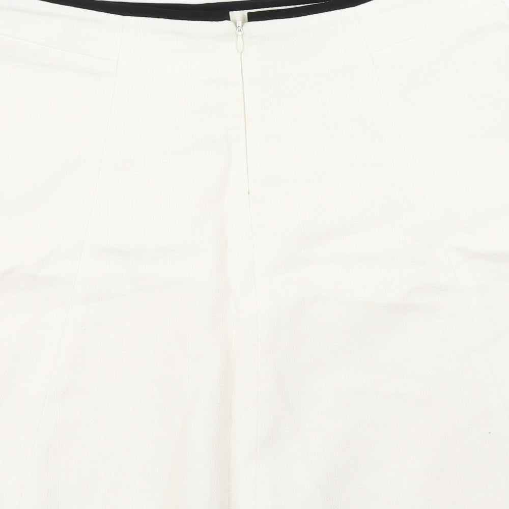 Zara Womens White   Flare Skirt Size M