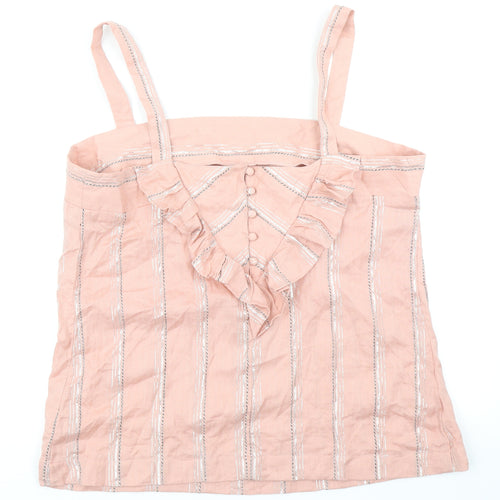 NEXT Womens Pink Striped  Basic Blouse Size 18