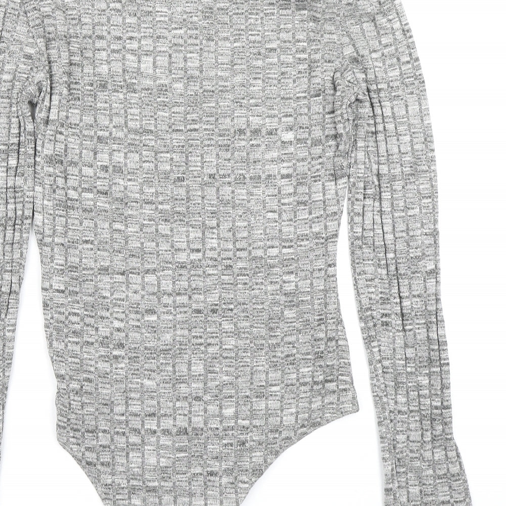 SheIn Womens Grey   Bodysuit One-Piece Size M