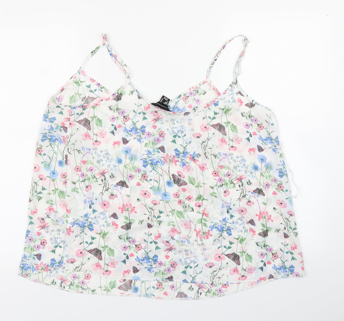 Atmosphere Womens White Floral  Camisole Blouse Size 18