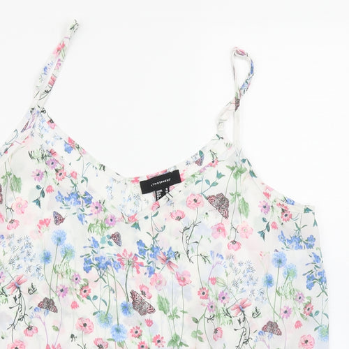 Atmosphere Womens White Floral  Camisole Blouse Size 18