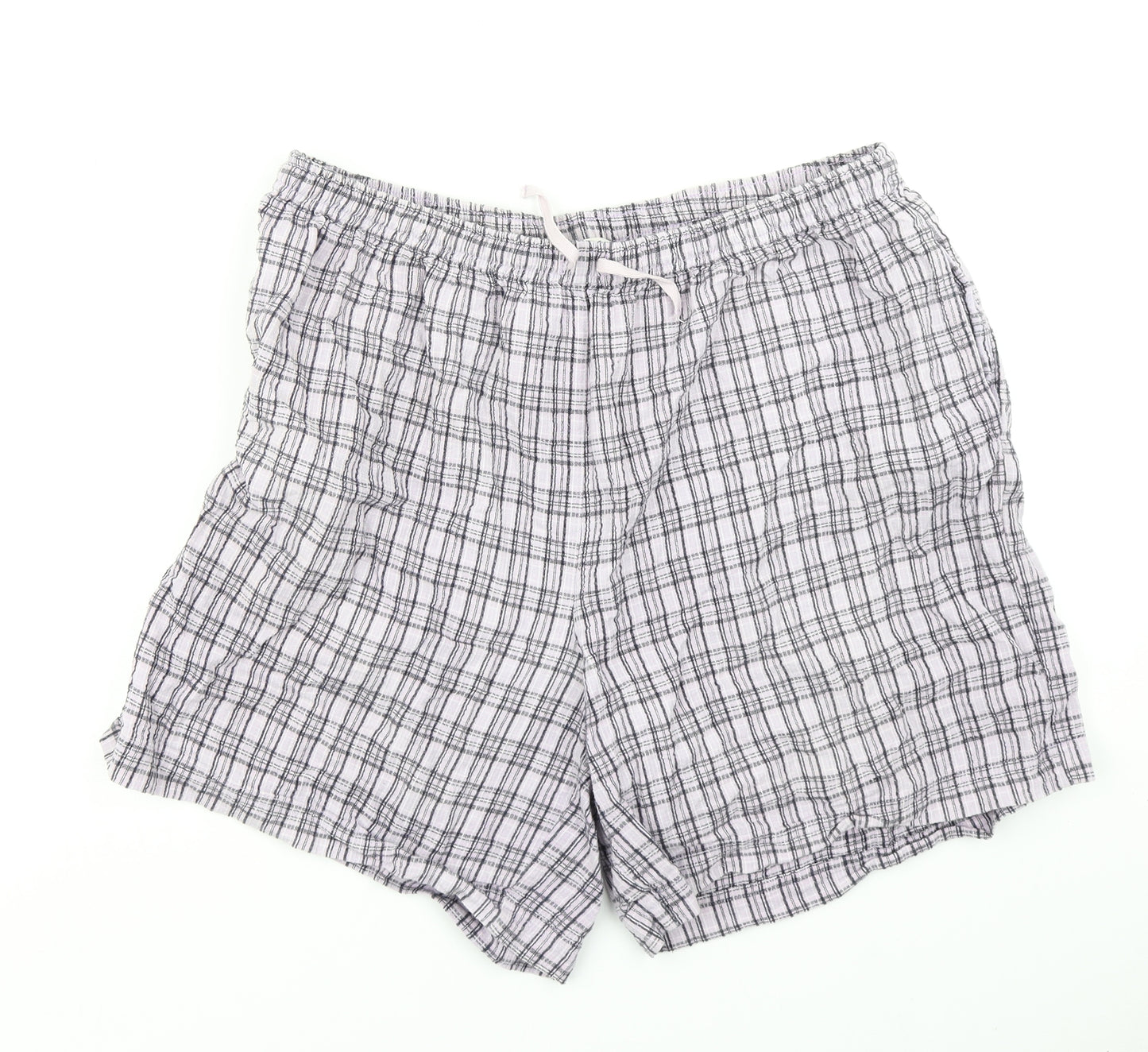 Papaya Womens Purple Plaid  Mom Shorts Size 16