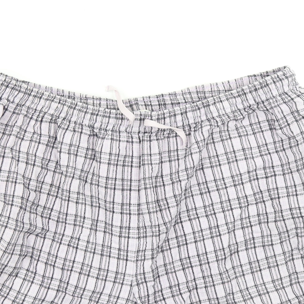 Papaya Womens Purple Plaid  Mom Shorts Size 16