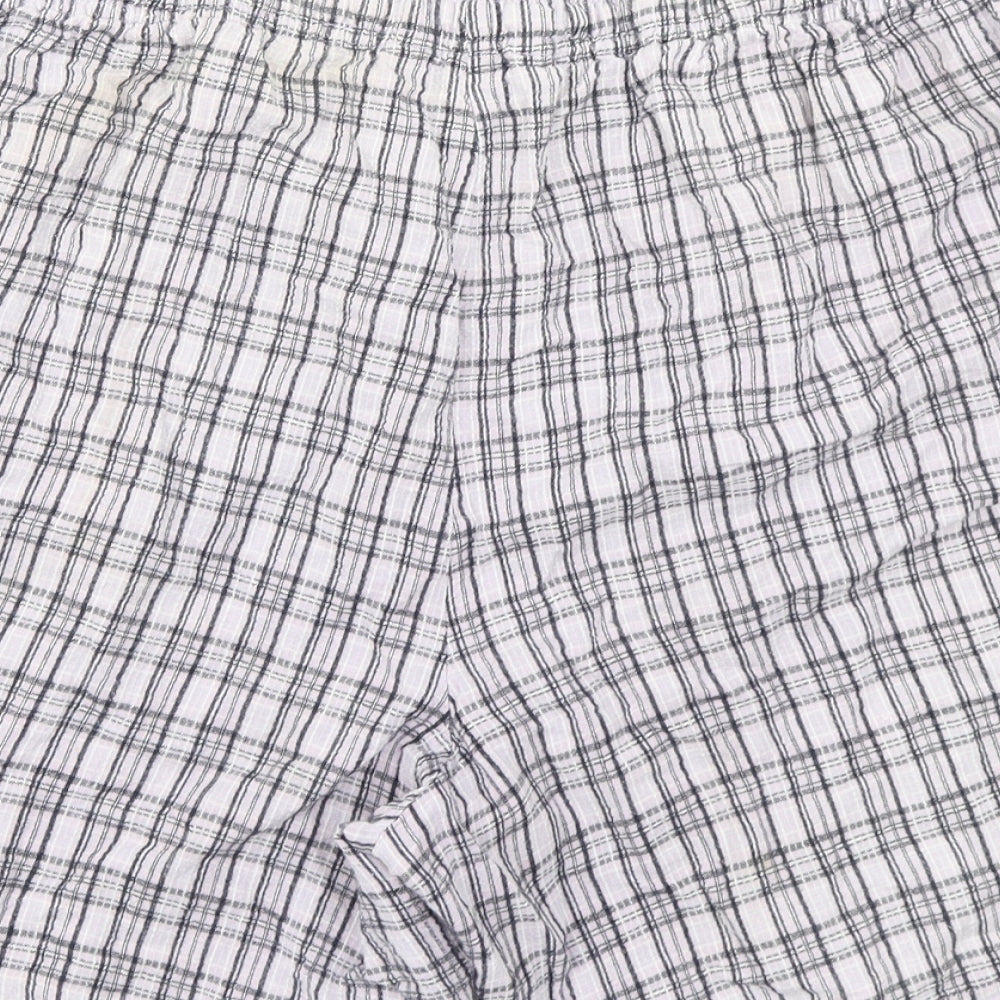 Papaya Womens Purple Plaid  Mom Shorts Size 16