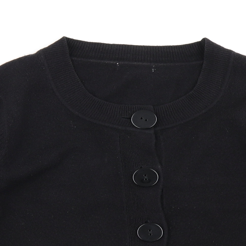 Matalan Womens Black  Knit Cardigan Jumper Size 14
