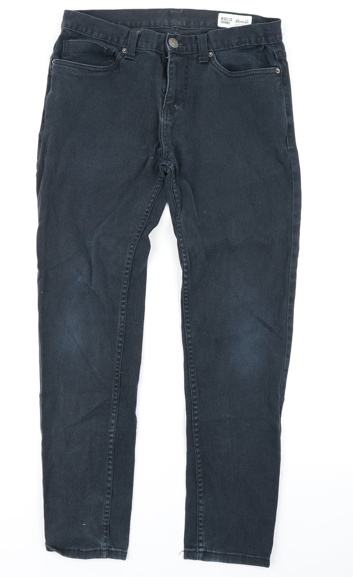 Denim Co Mens Blue Denim Skinny Jeans Size 30 in L30 in
