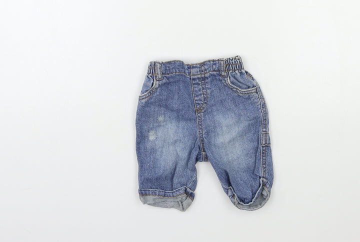NEXT Baby Blue Denim Track Pants Jeans Size Newborn