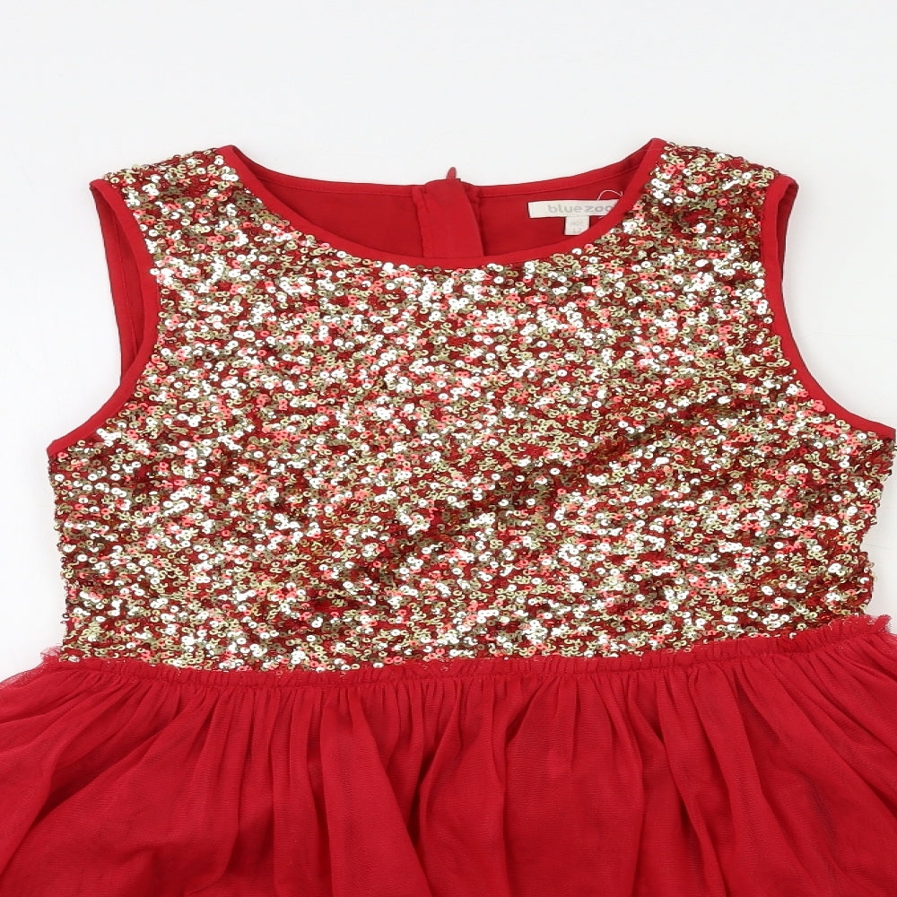 Blue Zoo Girls Red   Tutu Dress  Size 12 Years