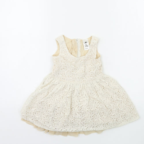 H&T Baby Beige   Fit & Flare  Size 24 Months