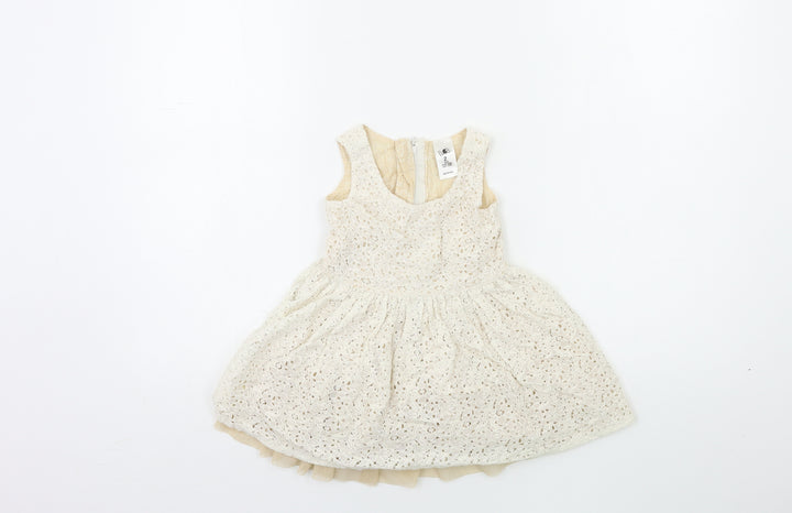 H&T Baby Beige   Fit & Flare  Size 24 Months