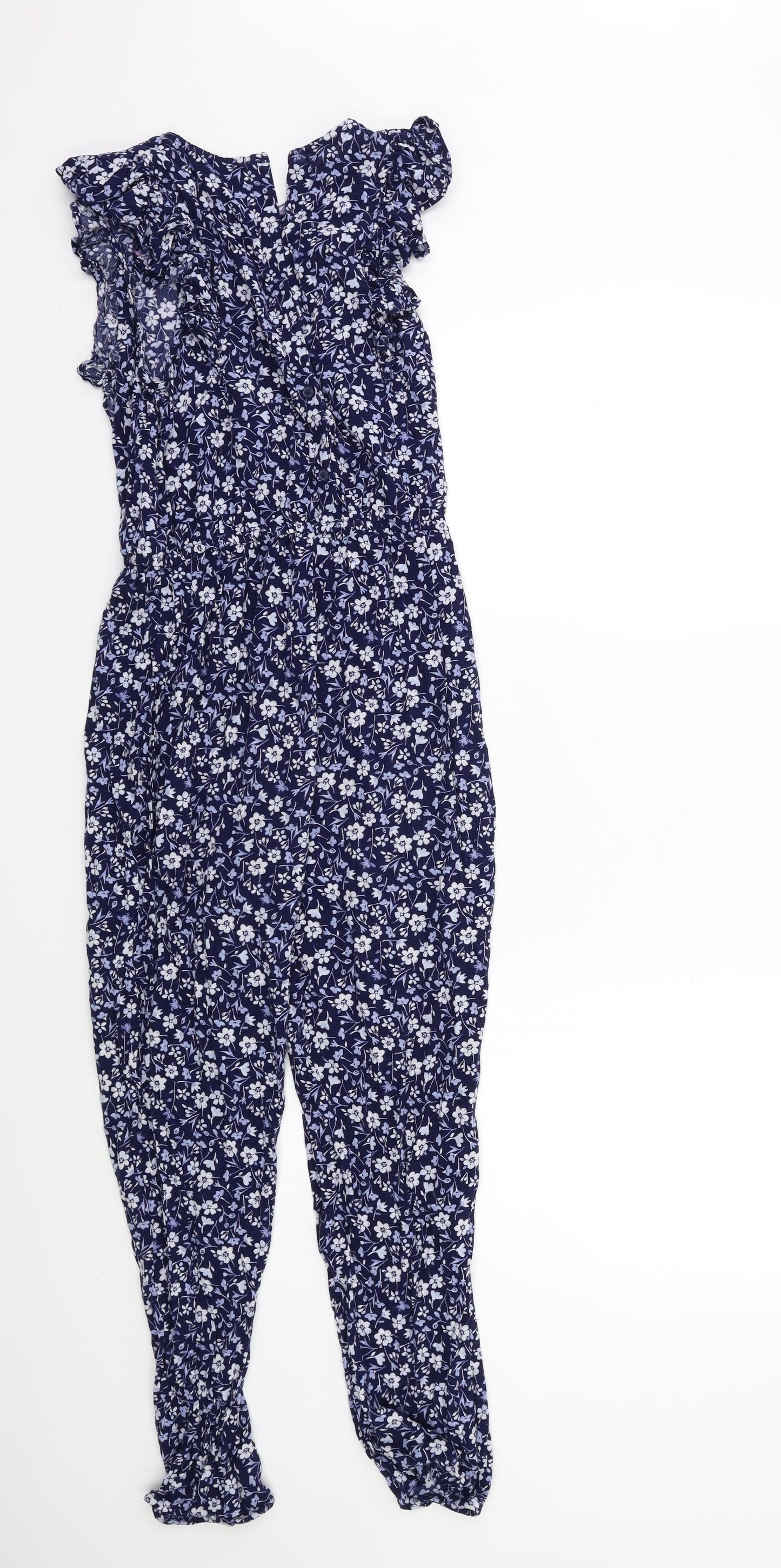 George Girls Blue Floral  Jumpsuit One-Piece Size 10 Years