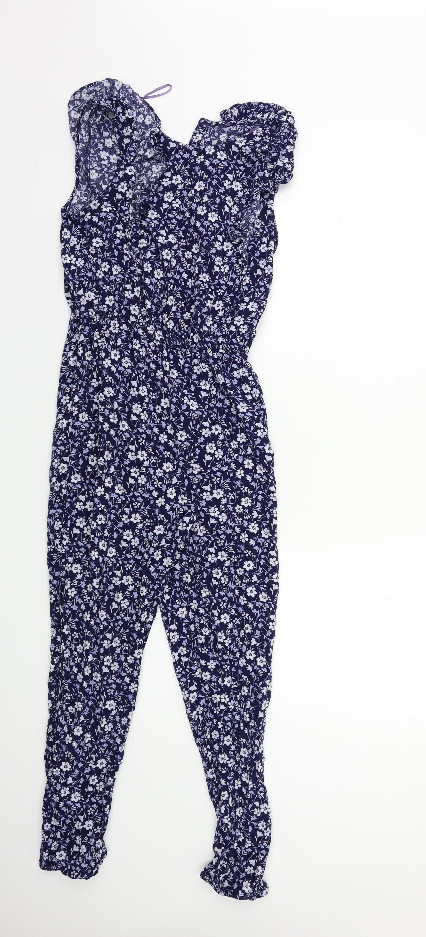 George Girls Blue Floral  Jumpsuit One-Piece Size 10 Years