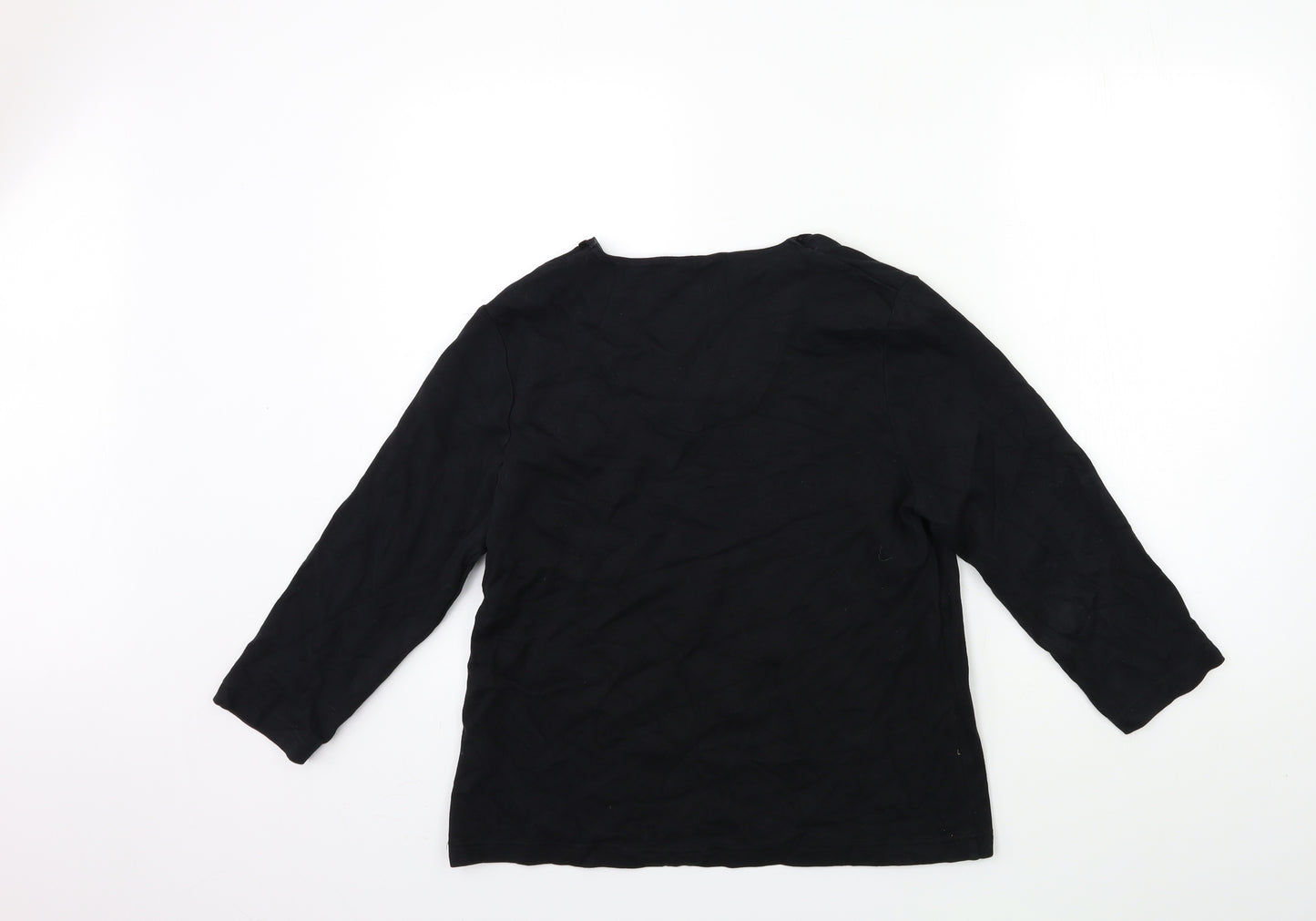 DASH Womens Black   Basic T-Shirt Size 16