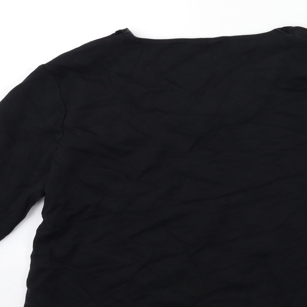 DASH Womens Black   Basic T-Shirt Size 16