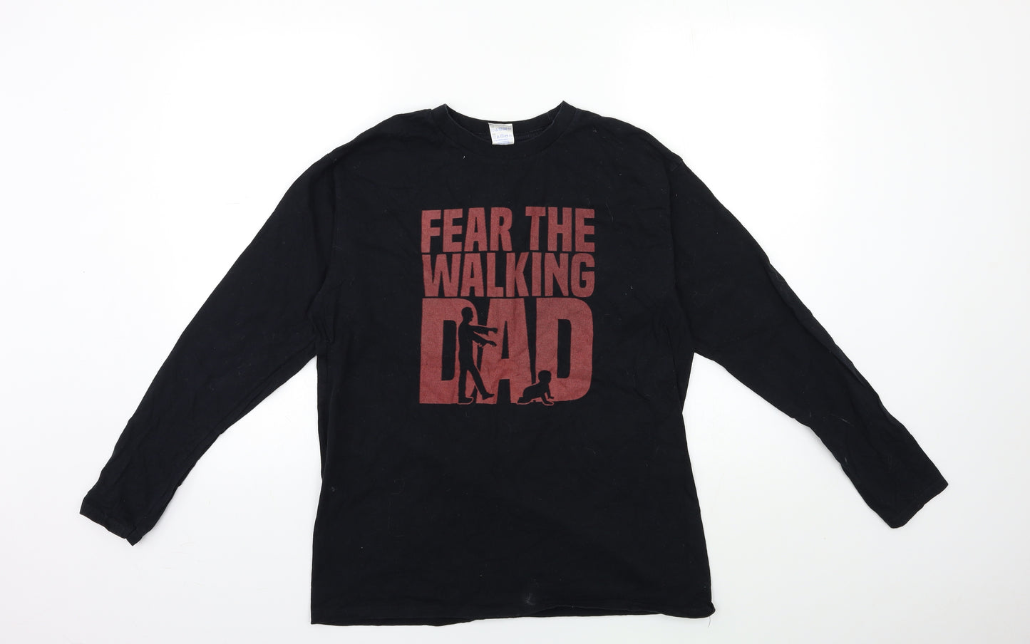 Gildan Mens Black    T-Shirt Size L  - walking dead