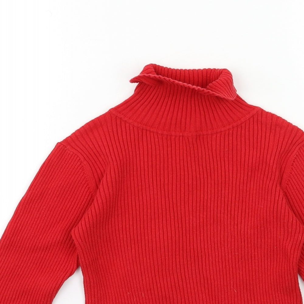 NEXT Girls Red  Knit Pullover Jumper Size 12 Years