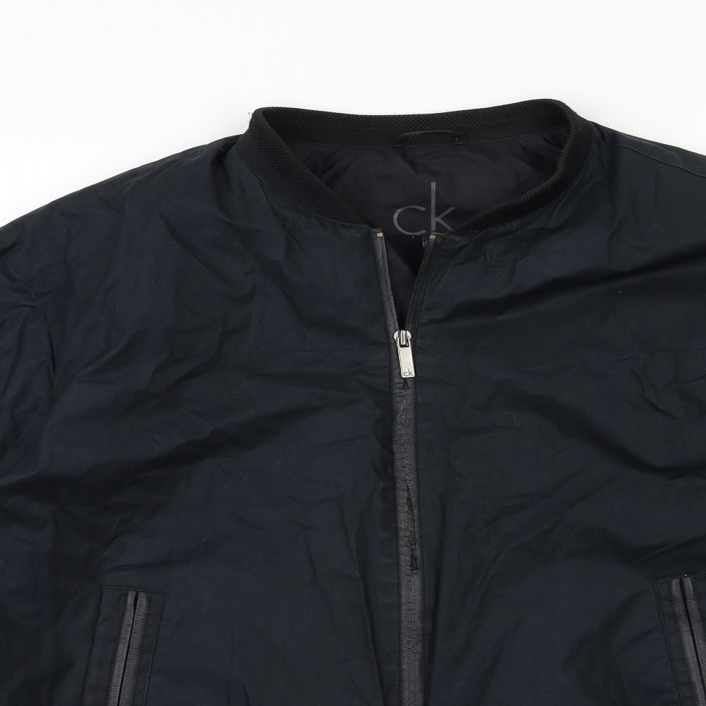 Calvin Klein Mens Black   Bomber Jacket Coat Size L