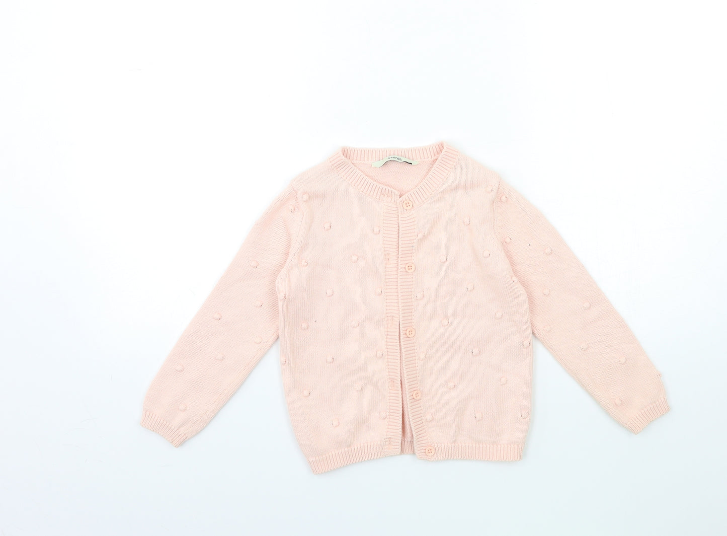 George Girls Pink   Cardigan Jumper Size 3-4 Years