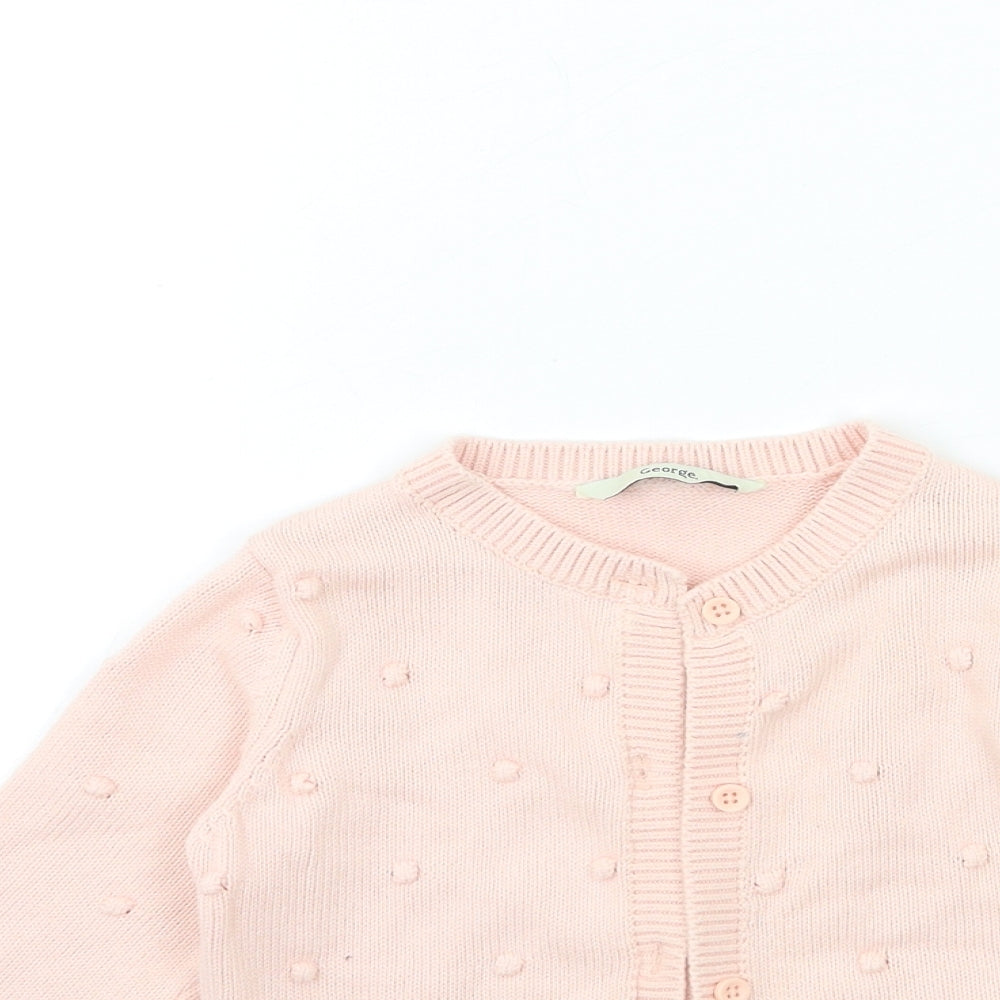 George Girls Pink   Cardigan Jumper Size 3-4 Years