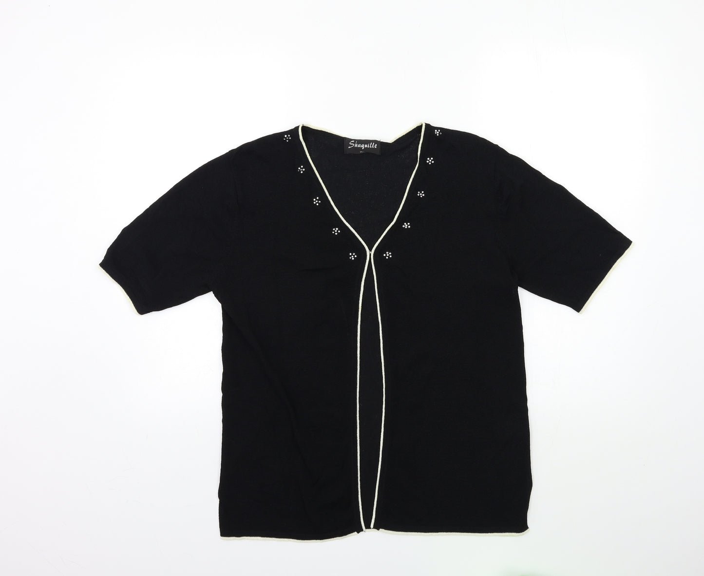 SHAQUILLE Womens Black  Knit Cardigan Jumper Size M