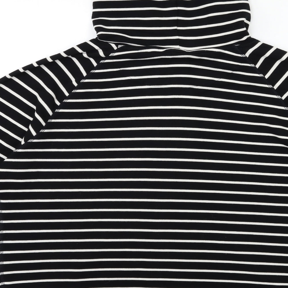 Marks and Spencer Womens Black Striped  Pullover Hoodie Size 16