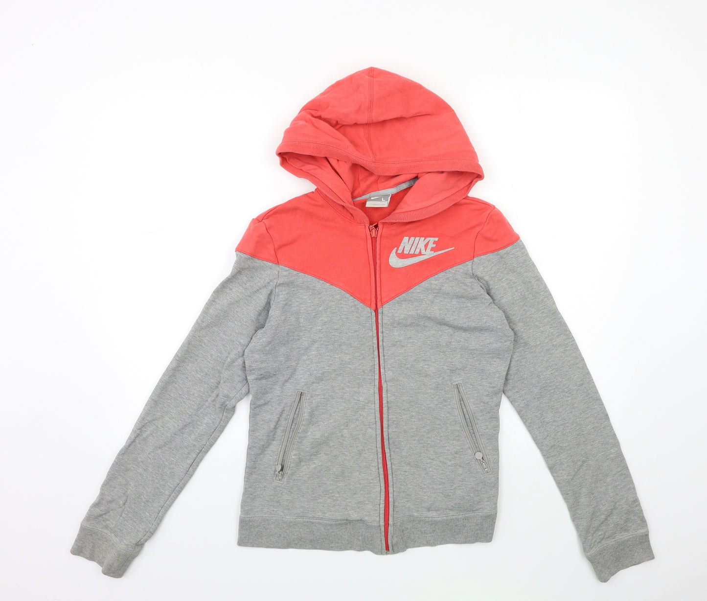 Nike Womens Grey   Full Zip Hoodie Size L