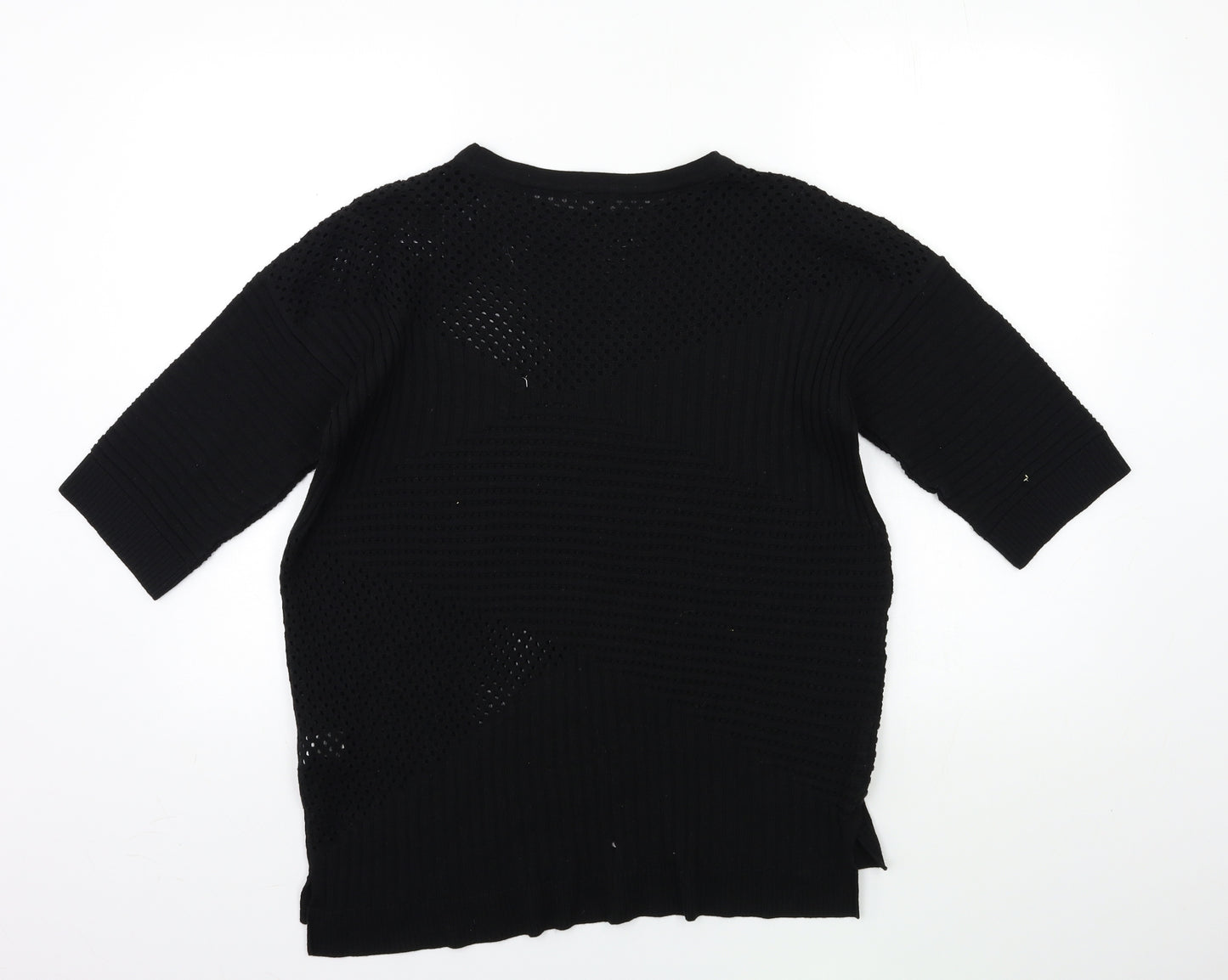 River Island Womens Black  Knit Pullover Jumper Size 10