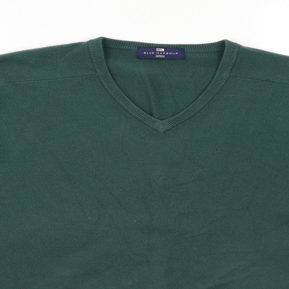 Blue Harbour Mens Green  Knit Pullover Jumper Size 2XL