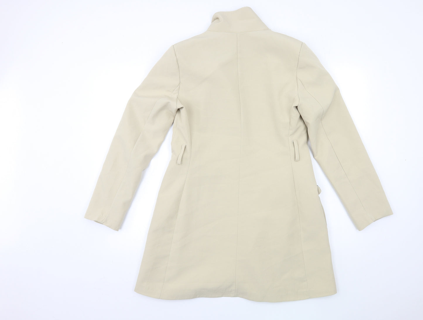 Boohoo Womens Beige   Overcoat Coat Size 10