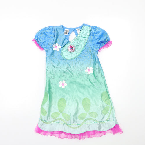 George Girls Blue   A-Line  Size 5-6 Years  - trolls