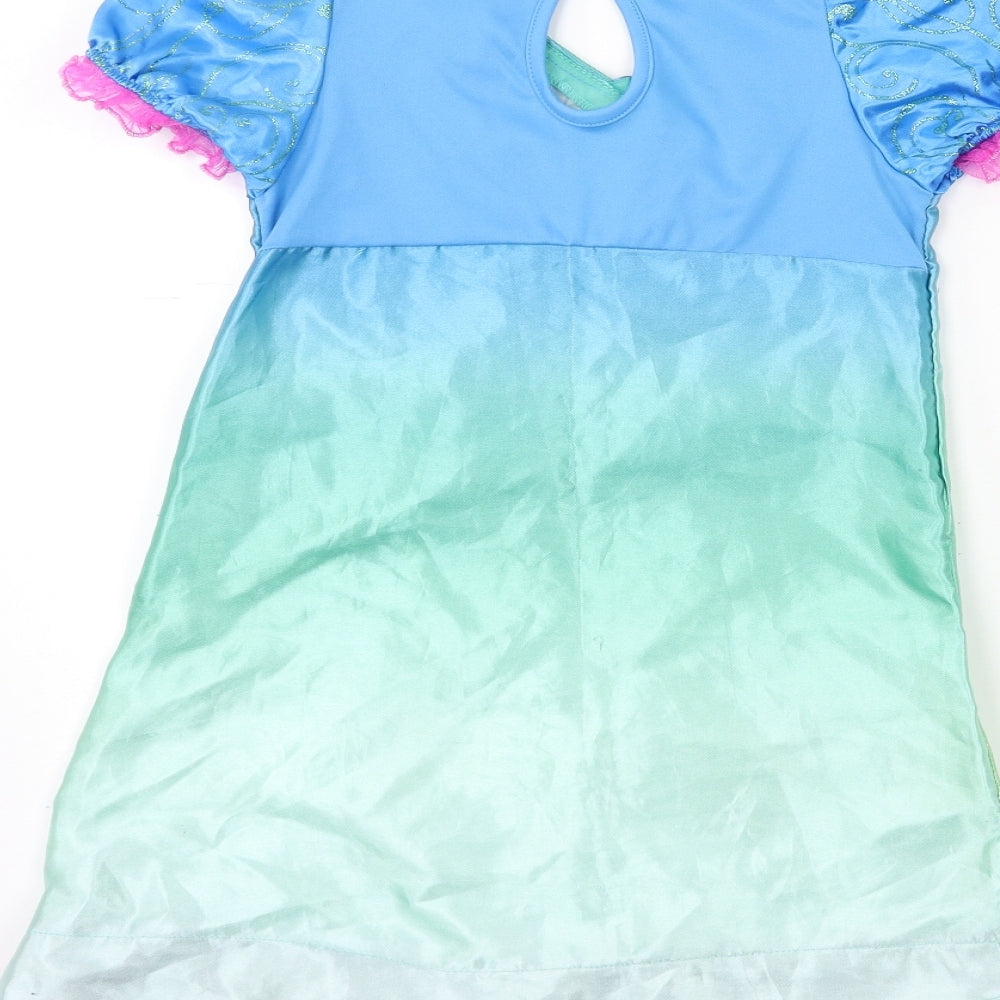George Girls Blue   A-Line  Size 5-6 Years  - trolls