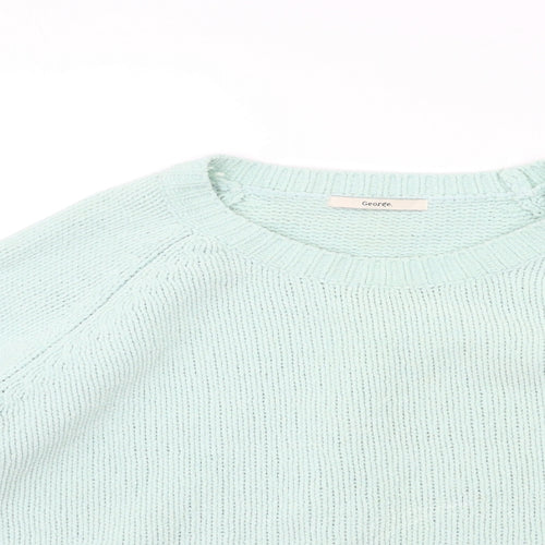 George Womens Blue  Knit Pullover Jumper Size 16